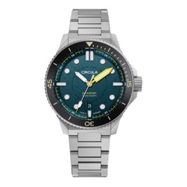 Circula MEN'S Divesport Titanium Titanium Green Dial Watch DE-TR-PS+TH-T