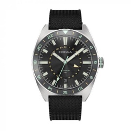 Circula MEN'S Aquasport Gmt Rubber Grey Dial Watch AG-ST-GS