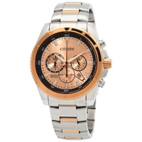 Citizen MEN'S Chronograph Stainless Steel Rose Gold-tone Dial Watch AN8204-59X