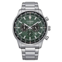 Citizen MEN'S Chronograph Stainless Steel Green Dial Watch CA4500-91X
