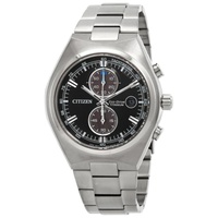 Citizen MEN'S Super Titanium Chronograph Super Titanium Black Dial Watch CA7090-87E