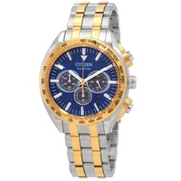 Citizen MEN'S Carson Chronograph Stainless Steel Blue Dial Watch CA4544-53L
