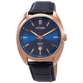 Citizen MEN'S Leather Blue Dial Watch BI5093-01L
