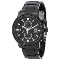 Citizen MEN'S Chronograph Stainless Steel Black Dial Watch CA0845-83E
