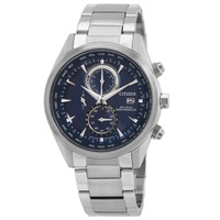 Citizen MEN'S Chronograph Stainless Steel Blue Dial Watch AT8260-85L