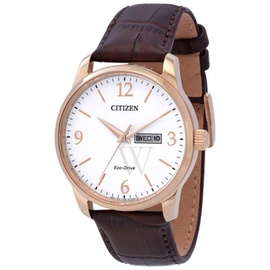 Citizen MEN'S Leather White Dial Watch BM8553-16A