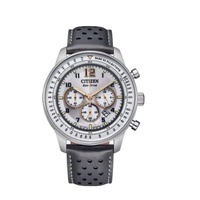 Citizen MEN'S Chronograph Calf Leather Grey Dial Watch CA4500-24H