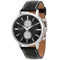 Citizen MEN'S Chronograph Leather Black Dial Watch CA7061-18E