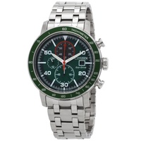 Citizen MEN'S Brycen Chronograph Stainless Steel Green Dial Watch CA0851-56X