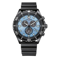 Citizen MEN'S Chrono Sporty-Aqua Chronograph Rubber Blue Dial Watch AT2567-18L