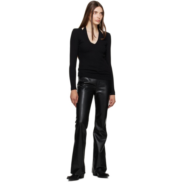  Citizens of Humanity Black Lilah Leather Pants 232030F084000