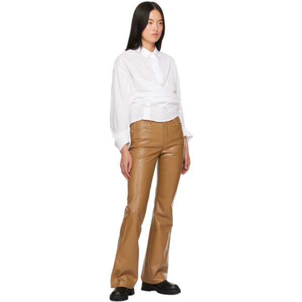  Citizens of Humanity Tan Lilah Leather Pants 232030F084001