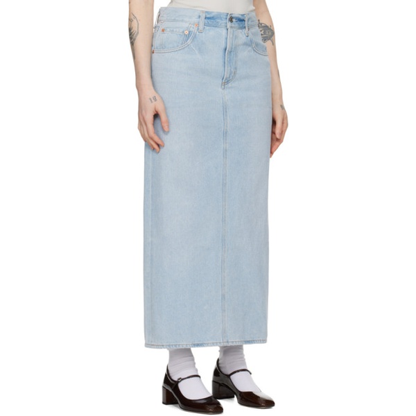  Citizens of Humanity Blue Verona Denim Maxi Skirt 241030F092004