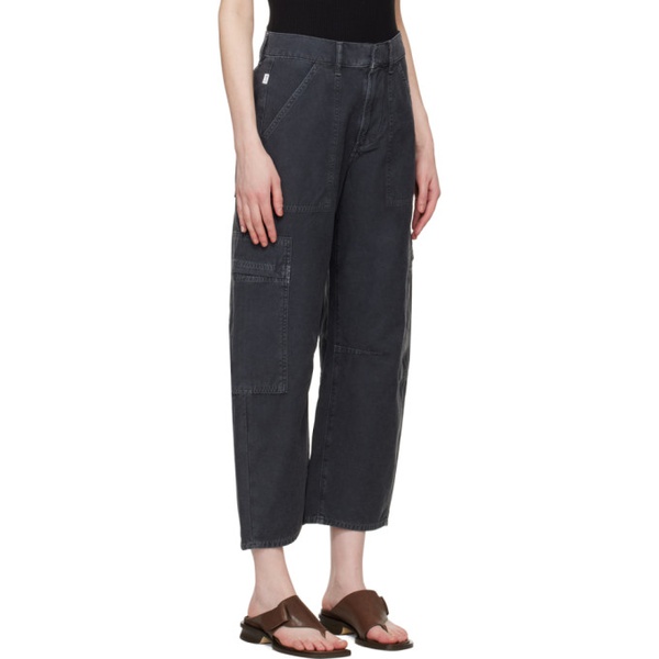  Citizens of Humanity Black Marcelle Low Slung Cargo Pants 241030F069054