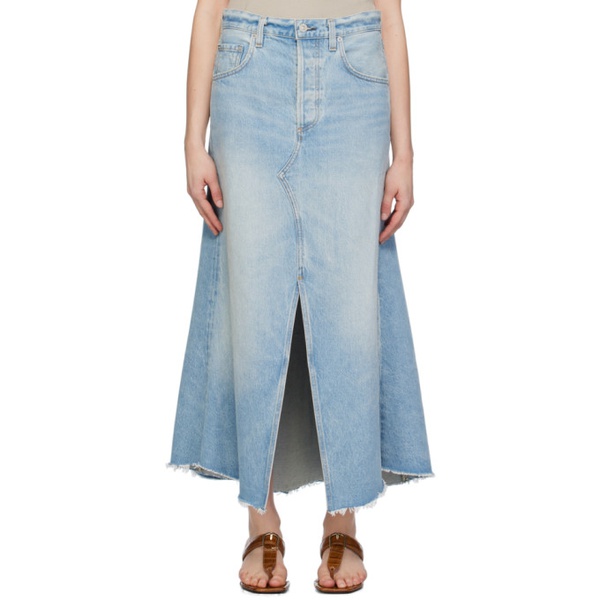  Citizens of Humanity Blue Mina Denim Midi Skirt 241030F092003