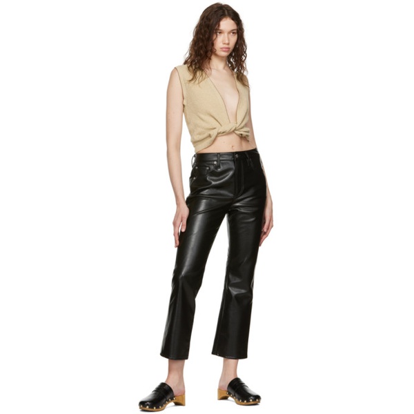  Citizens of Humanity Black Isola Leather Pants 222030F087004