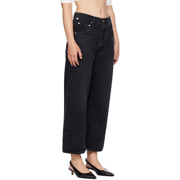  Citizens of Humanity Black Gaucho Vintage Wide Leg Jeans 242030F069009