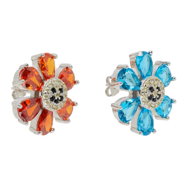  콜리나 스트라다 Collina Strada Orange & Blue Happy Flower Earrings 232236F022004