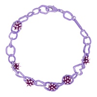 콜리나 스트라다 Collina Strada Purple Spikeez Crushed Chain Necklace 232236F023002