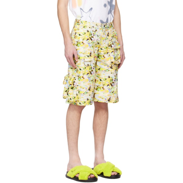  콜리나 스트라다 Collina Strada SSENSE Exclusive Yellow Puzzle Flower Shorts 241236M193000