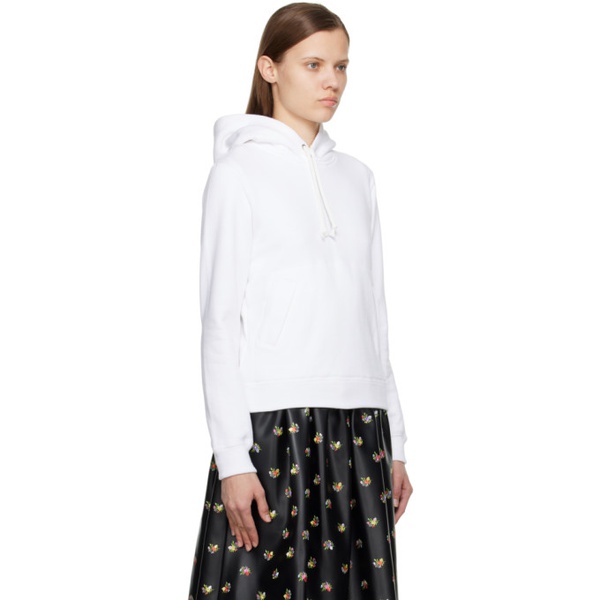  Comme des Garcons Girl White Printed Hoodie 222670F097000