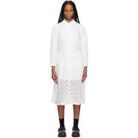 Comme des Garcons Girl White Bow Midi Dress 231670F054009