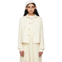 Comme des Garcons Girl 오프화이트 Off-White Peter Pan Collar Jacket 242670F063000