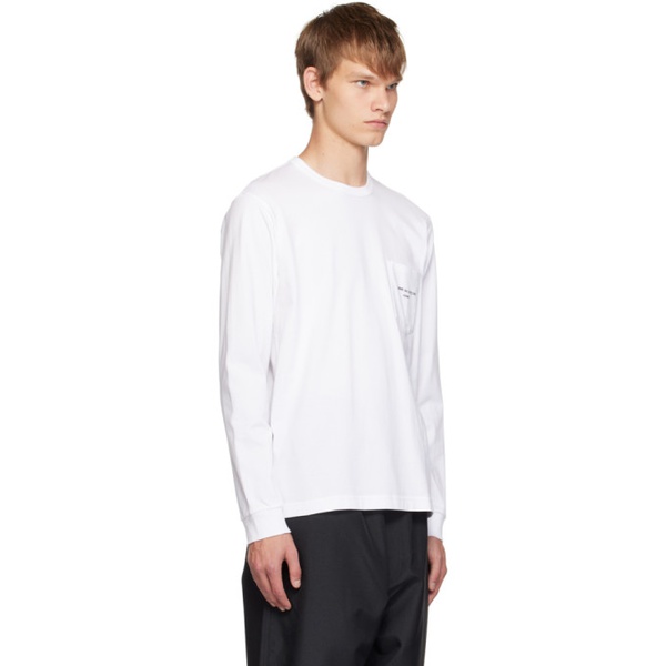  Comme des Garcons Homme White Printed Long Sleeve T-Shirt 232057M213004