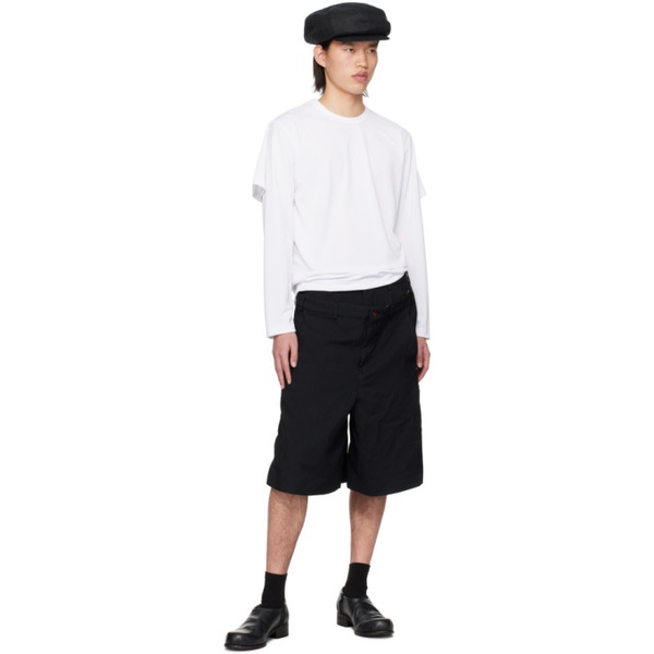  Comme des Garcons Homme Plus White Layered Long Sleeve T-Shirt 241347M213005