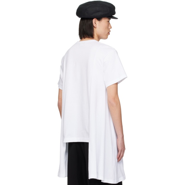  Comme des Garcons Homme Plus White Asymmetric T-Shirt 241347M213002