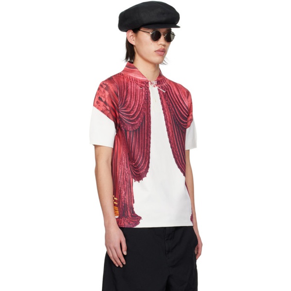  Comme des Garcons Homme Plus White & Red Graphic Polo 241347M212001