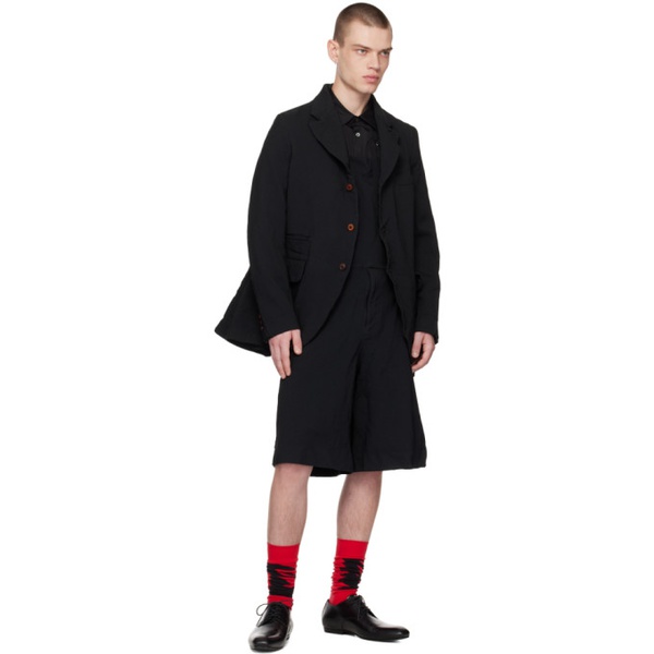  Comme des Garcons Homme Plus Black Flared Blazer 231347M195017