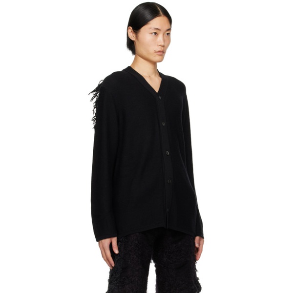  Comme des Garcons Homme Plus Black Fringe Cardigan 232347M200001