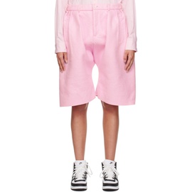 Comme des Garcons Homme Plus Pink Pleated Shorts 222347F088001