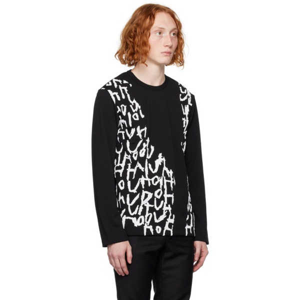  Comme des Garcons Homme Plus Black Printed Long Sleeve T-Shirt 232347M213007