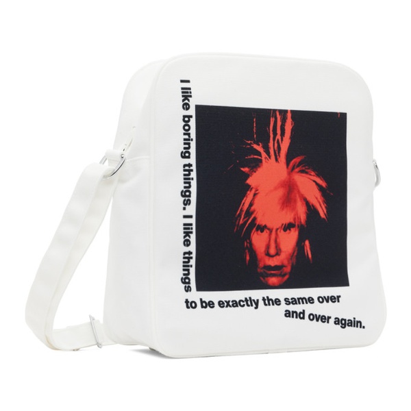  Comme des Garcons Shirt White Andy Warhol Print Messenger Bag 241270F048027