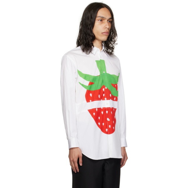  Comme des Garcons Shirt White Brett Westfall 에디트 Edition Strawberry Shirt 231270M192006