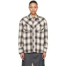 Commission 오프화이트 Off-White & Brown Check Shirt 232400F109000