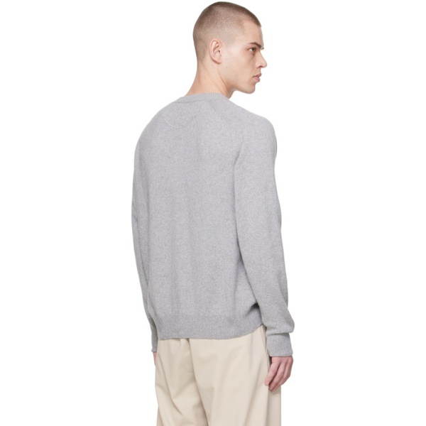  Commission Gray Cutout Sweater 241400M206002