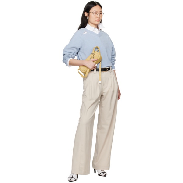  Commission Beige Pleated Trousers 241400F087000
