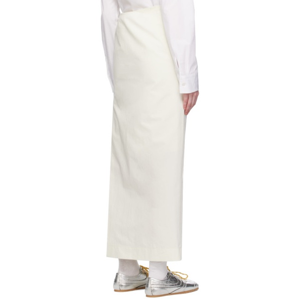  Commission White Paneled Midi Skirt 241400F092000