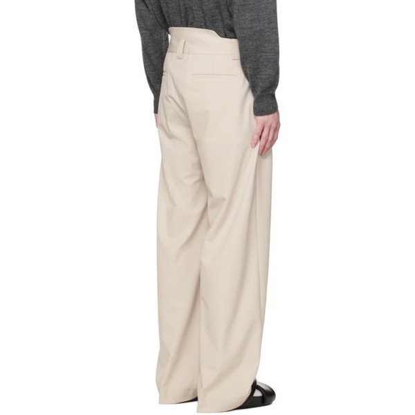  Commission Beige Pleated Trousers 241400M191000
