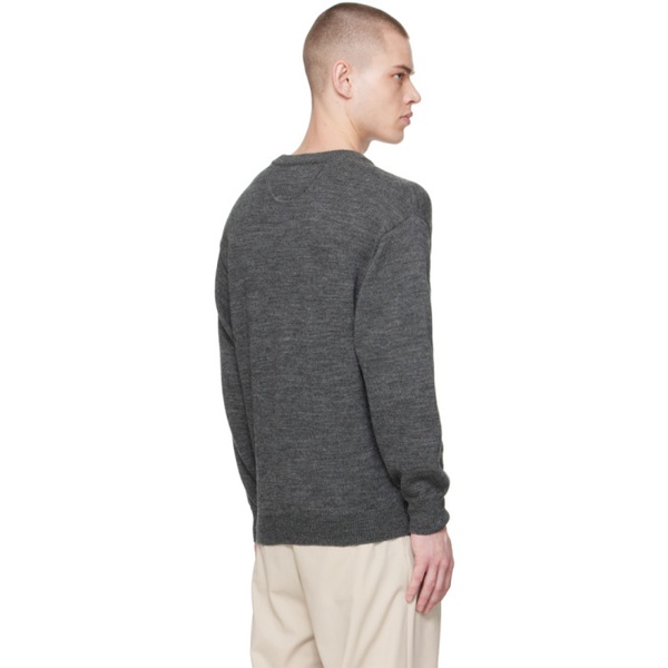  Commission Gray Stripe Sweater 241400M206000