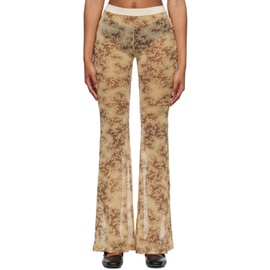 Commission Brown Floral Print Lounge Pants 231400F086001