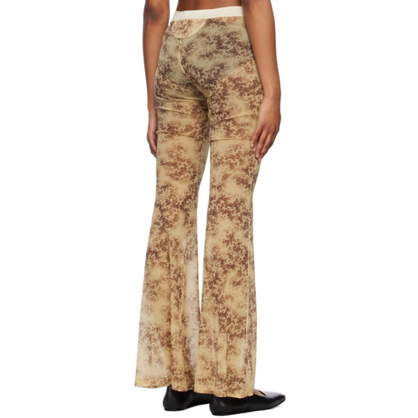  Commission Brown Floral Print Lounge Pants 231400F086001