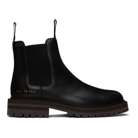커먼 프로젝트 Common Projects Black Leather Chelsea Boots 241133M223001