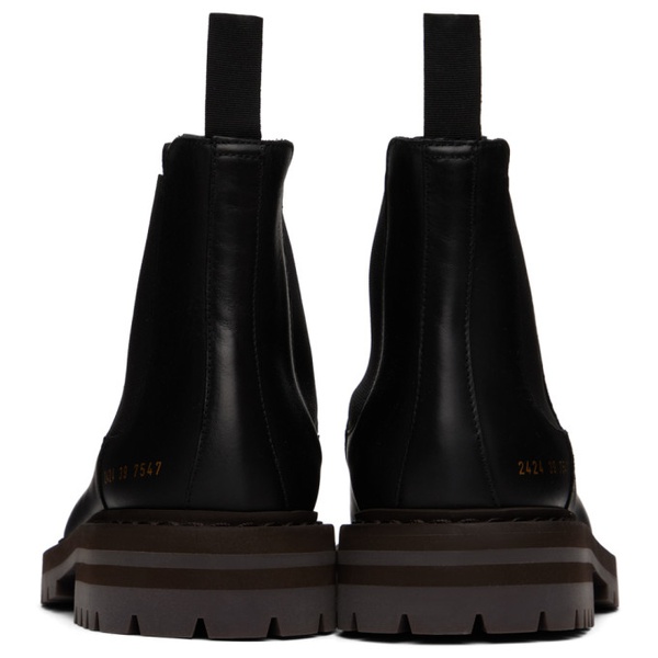  커먼 프로젝트 Common Projects Black Leather Chelsea Boots 241133M223001