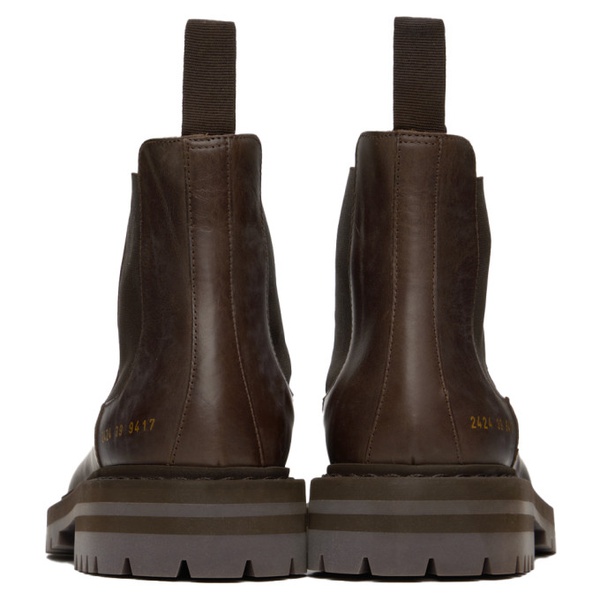  커먼 프로젝트 Common Projects Brown Leather Chelsea Boots 241133M223000
