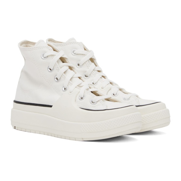  컨버스 Converse White All Star Construct Sneakers 232799M236019