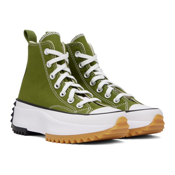  컨버스 Converse Green Run Star Hike Sneakers 241799F127029